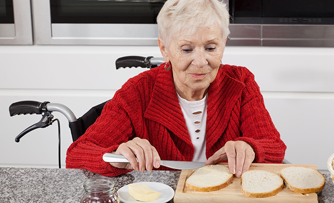 Aging in place remodeling includes lowering countertops