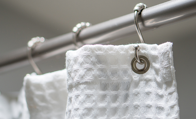 Bathroom upgrades include updating your shower curtain